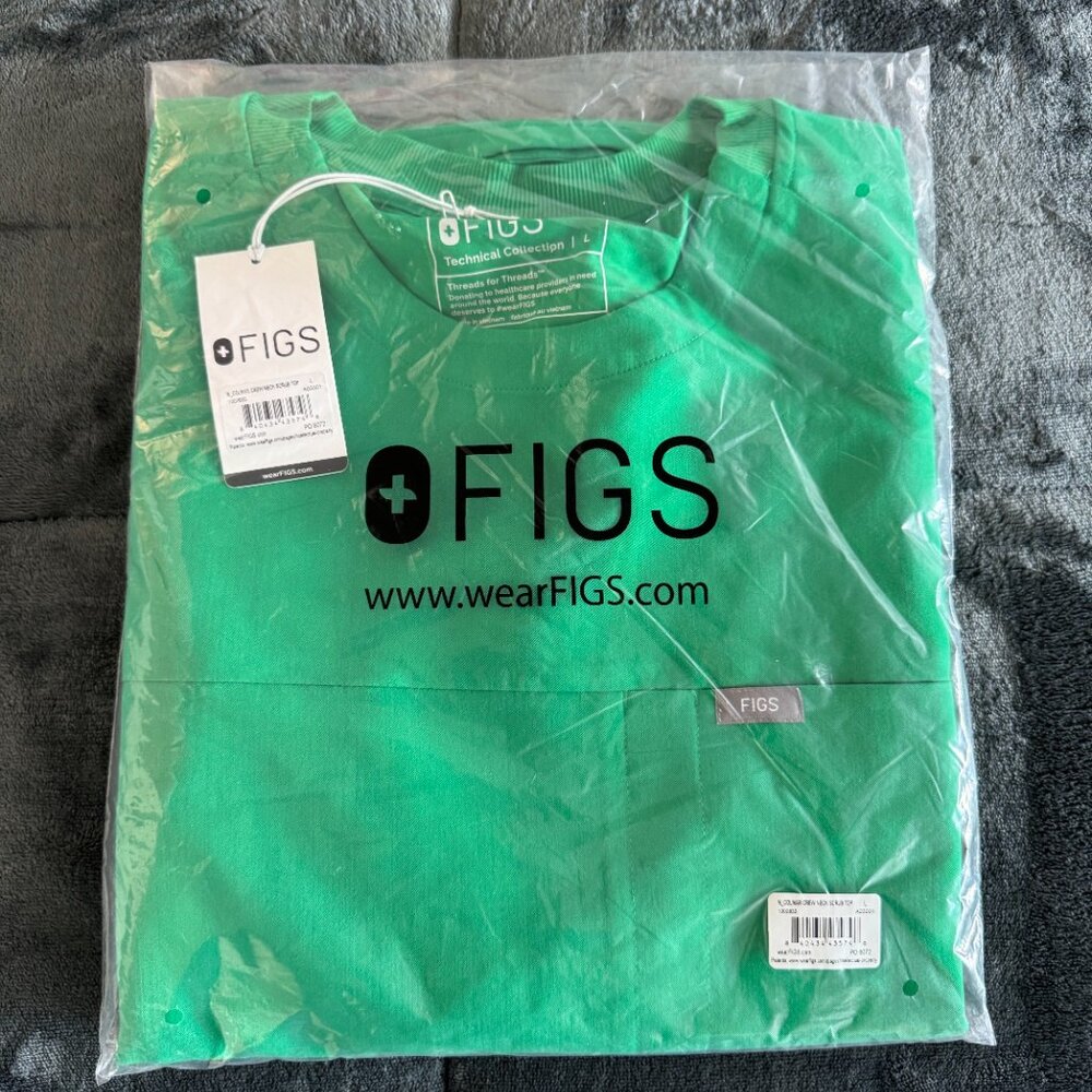 FIGS Colmar Scrub Top and Axim Pant Scrub Set - Evergreen (BRAND NEW) (LIMITED)